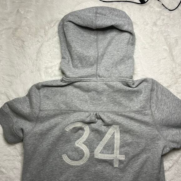 American Eagle Gray Zipup Cuff Hoodie - Picture 5 of 7